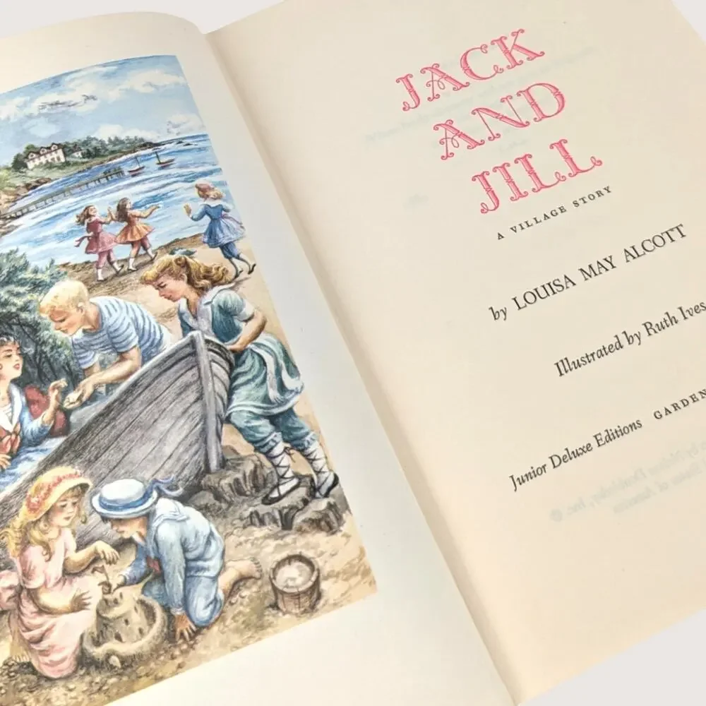 1950s Vintage Classic Jack And Jill Hardcover Book By Louisa May Alcott